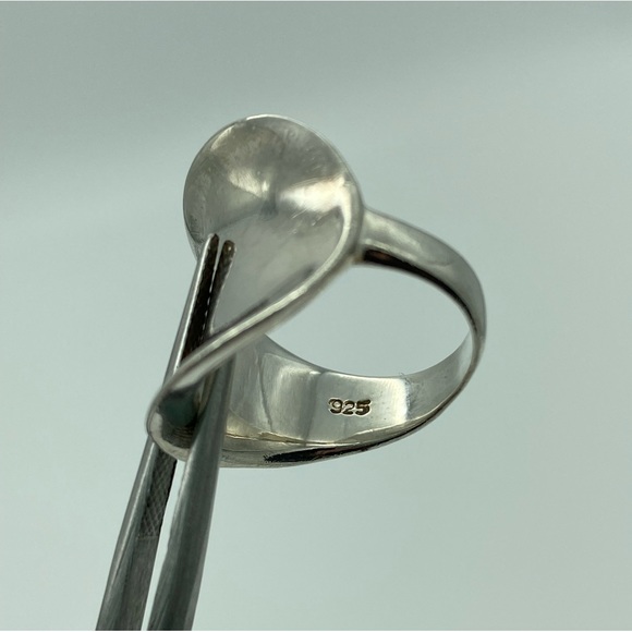 ☘️5 for $40☘️ Saddle Shaped Wide Concave Sterling Silver 925 Ring Size 7-7.25 - Picture 5 of 12